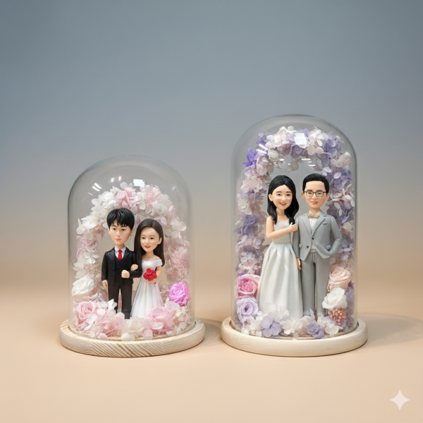 Custom Clay Bobblehead Couple Figure