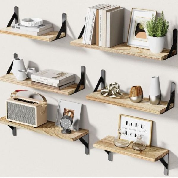 Solid Wood Wall Storage Shelf