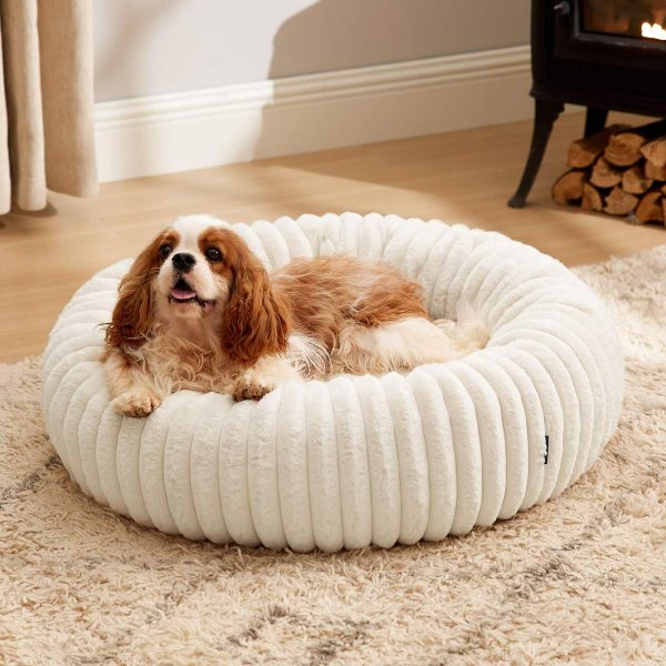 ZMaker 2025 New Fur Donut Dog Bed – Luxury Round Washable Pet Cushion for Dogs & Cats