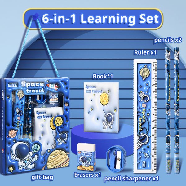 Kids Stationery Gift Set – Notebook, Ruler & Pen