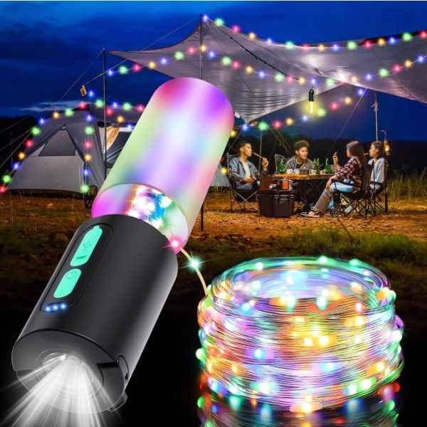 Rechargeable 33ft LED Camping Light Strings