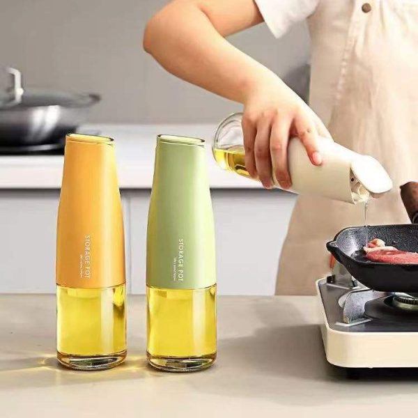 Leak-Proof Automatic Glass Oil Bottle