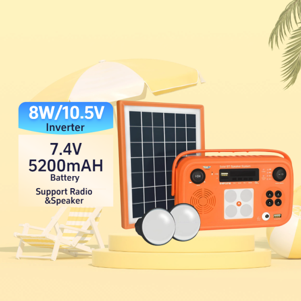 Portable Solar Energy Kit with Battery & LED Lights
