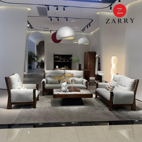 Retro Solid Wood Sofa